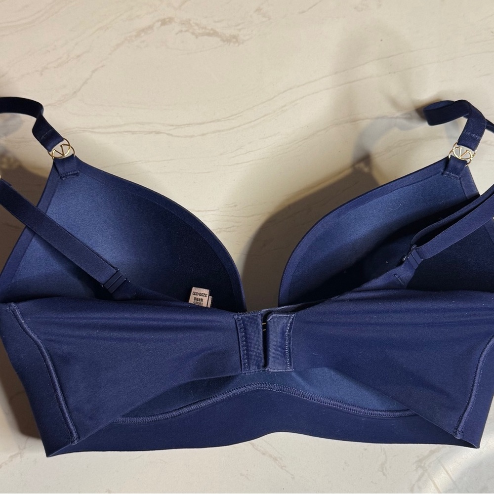 Victoria’s Secret Navy Blue Very Sexy Bra 32DD Smooth Wireless Push Up Feminine - Picture 6 of 10